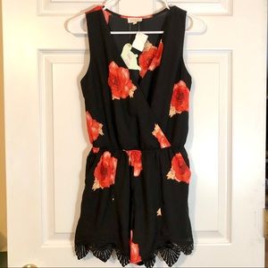 NWT Tea & Cup Floral Romper